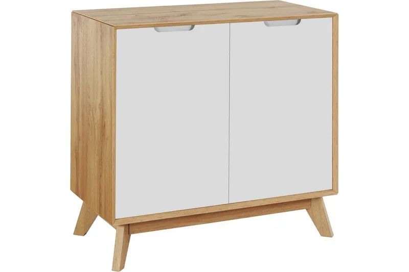 Skänk Ezra 80x40x75 cm, Wotan-ek/Vit - 80x40x75 cm, Wotan-ek/Vit - Förvaring - Förvaringsmöbler - Sideboard & skänk