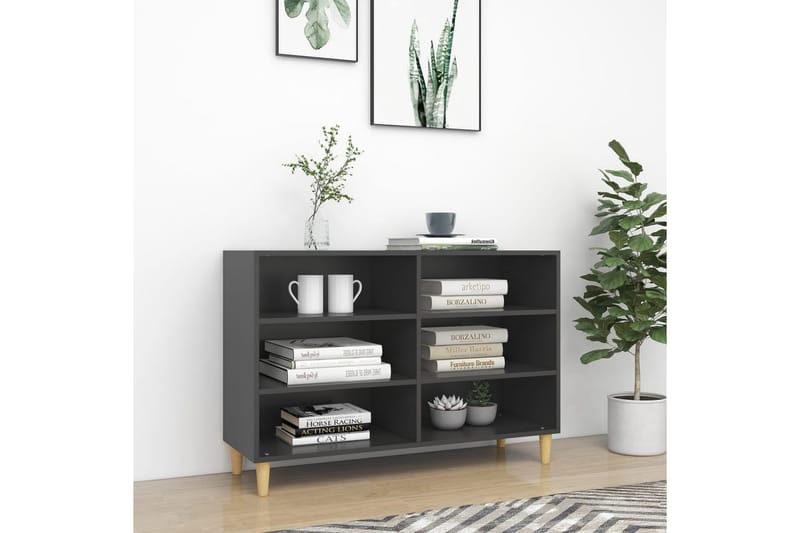 Skänk grå 103,5x35x70 cm spånskiva - Grå - Förvaring - Förvaringsmöbler - Sideboard & skänk
