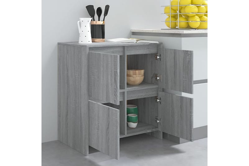 Skänk grå sonoma 70x41x75 cm spånskiva - Grå - Förvaring - Förvaringsmöbler - Sideboard & skänk