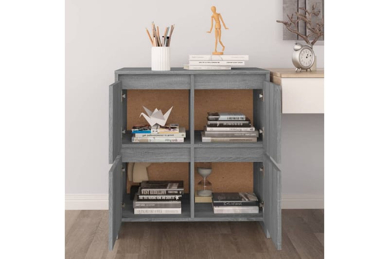 Skänk grå sonoma 70x41x75 cm spånskiva - Grå - Förvaring - Förvaringsmöbler - Sideboard & skänk
