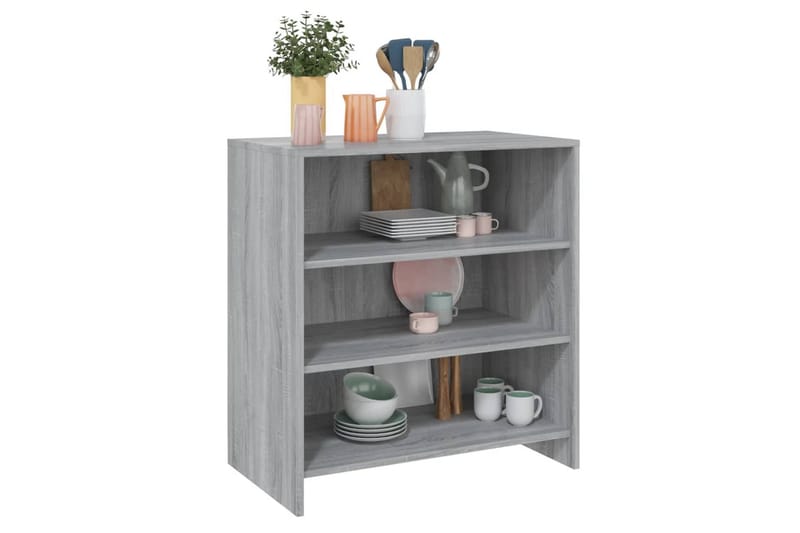 Skänk grå sonoma-ek 70x40,5x75 cm spånskiva - Grå ek - Förvaring - Förvaringsmöbler - Sideboard & skänk