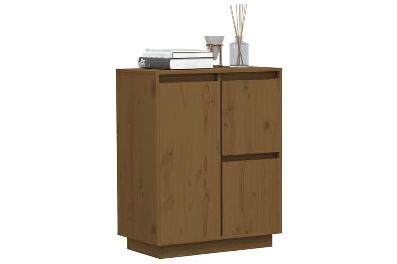 Skänk honungsbrun 60x34x75 cm massiv furu - Brun - Förvaring - Förvaringsmöbler - Sideboard & skänk