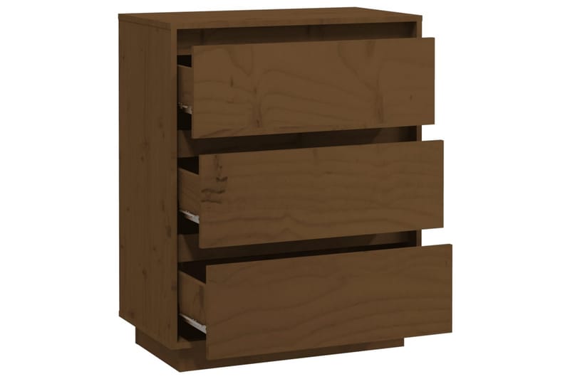 Skänk honungsbrun 60x34x75 cm massiv furu - Brun - Sideboard & skänk