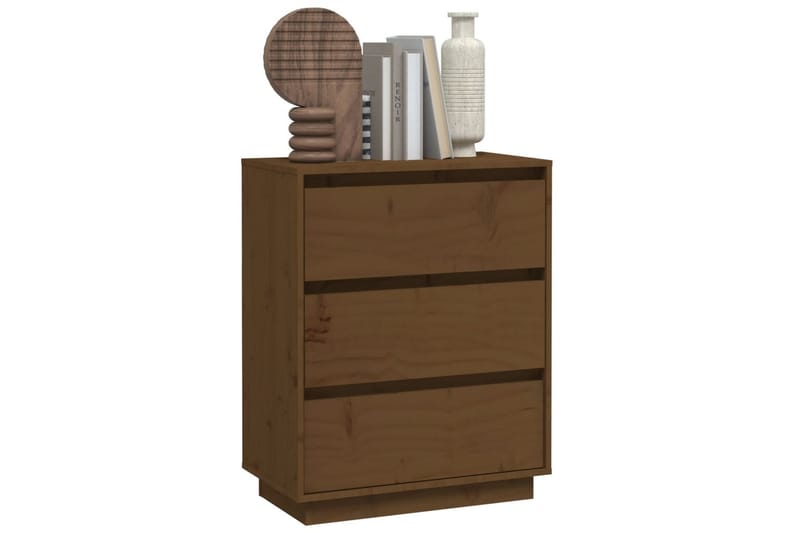 Skänk honungsbrun 60x34x75 cm massiv furu - Brun - Förvaring - Förvaringsmöbler - Sideboard & skänk