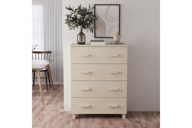 Skänk honungsbrun 79x40x103,5 cm massiv furu - Honung - Sideboard & skänk