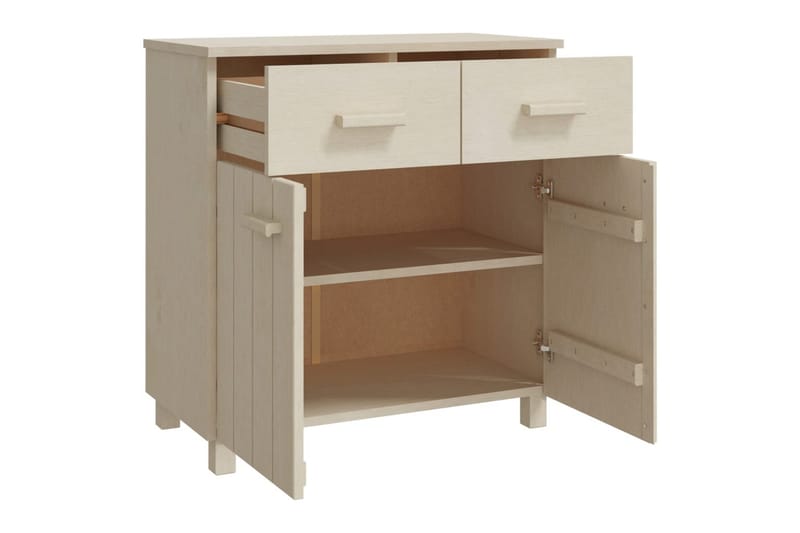 Skänk honungsbrun 79x40x80 cm massiv furu - Honung - Förvaring - Förvaringsmöbler - Sideboard & skänk