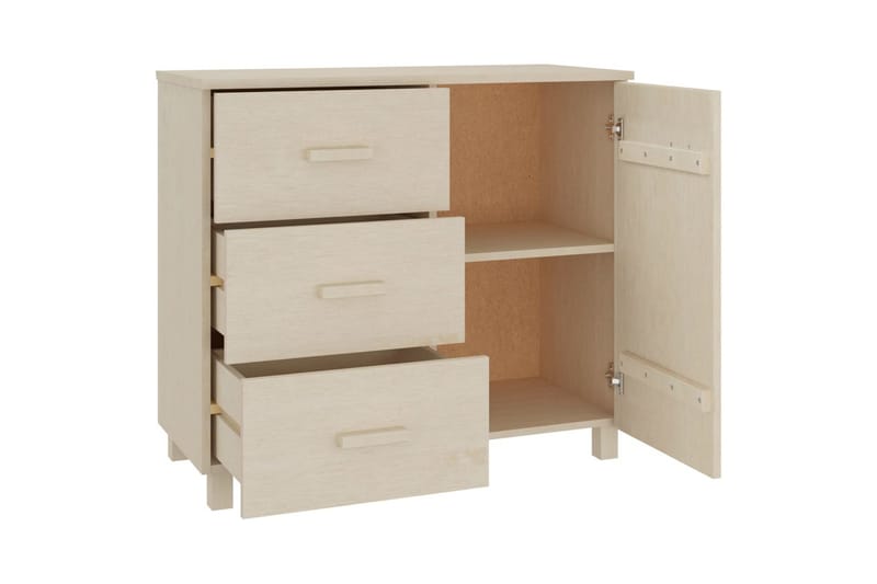 Skänk honungsbrun 90x40x80 cm massiv furu - Honung - Förvaring - Förvaringsmöbler - Sideboard & skänk