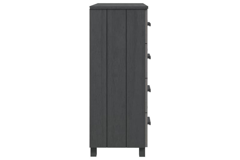 Skänk mörkgrå 79x40x103,5 cm massiv furu - Mörkgrå - Förvaring - Förvaringsmöbler - Sideboard & skänk