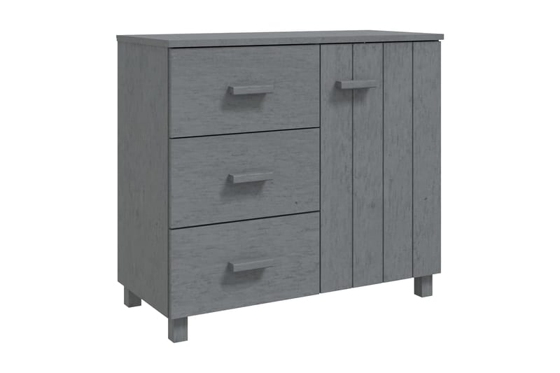 Skänk mörkgrå 90x40x80 cm massiv furu - Mörkgrå - Förvaring - Förvaringsmöbler - Sideboard & skänk