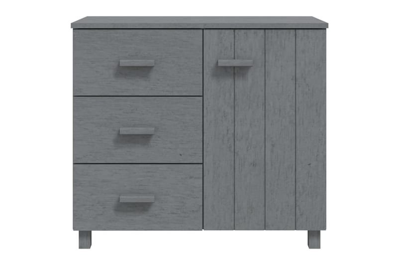 Skänk mörkgrå 90x40x80 cm massiv furu - Mörkgrå - Förvaring - Förvaringsmöbler - Sideboard & skänk