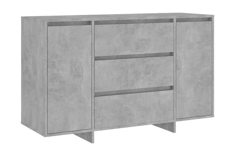 Skänk med 3 lådor betonggrå 120x41x75 cm spånskiva - Betonggrå - Sideboard & skänk