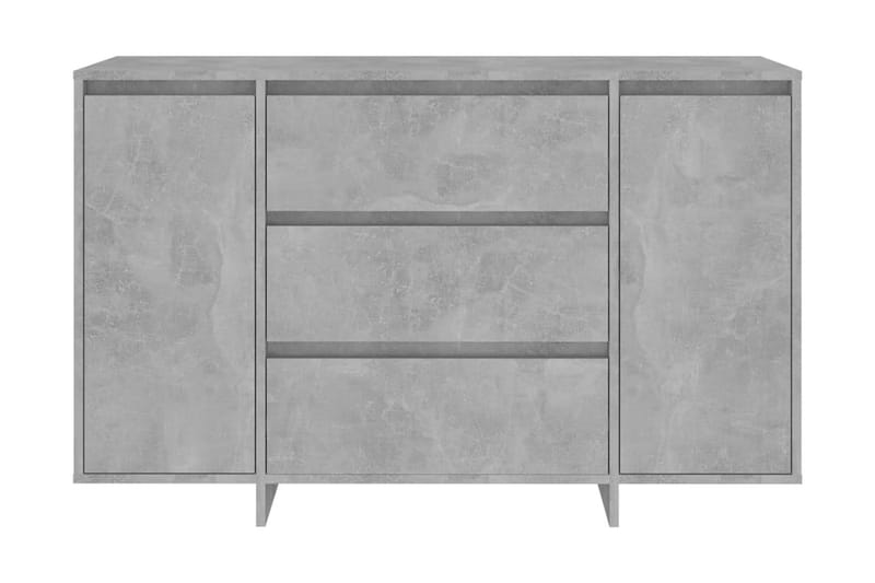 Skänk med 3 lådor betonggrå 120x41x75 cm spånskiva - Betonggrå - Sideboard & skänk