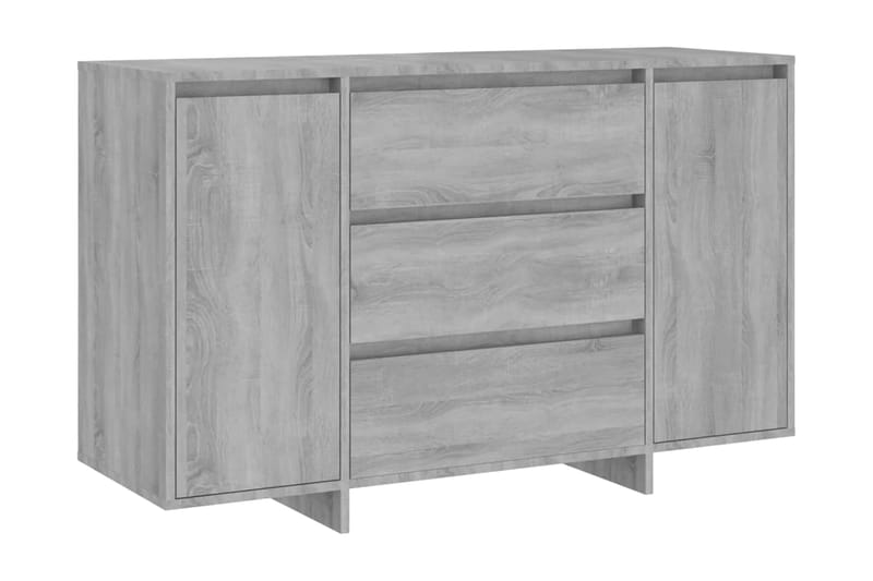 Skänk med 3 lådor grå sonoma 120x41x75 cm spånskiva - Grå - Sideboard & skänk