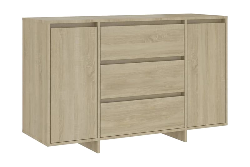Skänk med 3 lådor sonoma-ek 120x41x75 cm spånskiva - Ek - Förvaring - Förvaringsmöbler - Sideboard & skänk