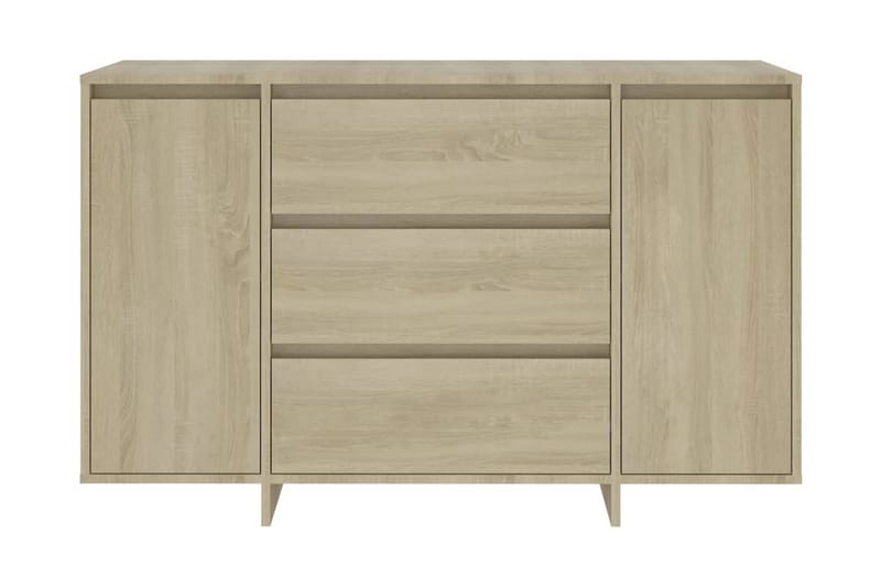 Skänk med 3 lådor sonoma-ek 120x41x75 cm spånskiva - Ek - Förvaring - Förvaringsmöbler - Sideboard & skänk