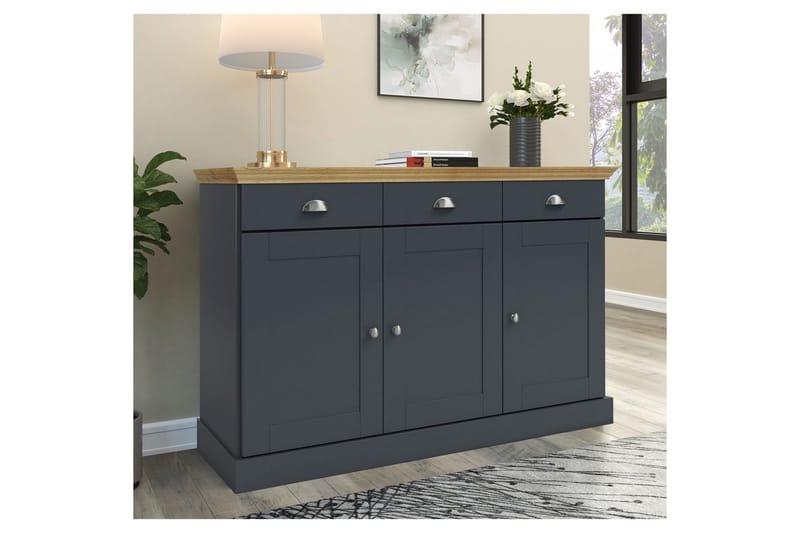 Skänk Motala Antracit/Ek - Antracit/Ek - Förvaring - Förvaringsmöbler - Sideboard & skänk
