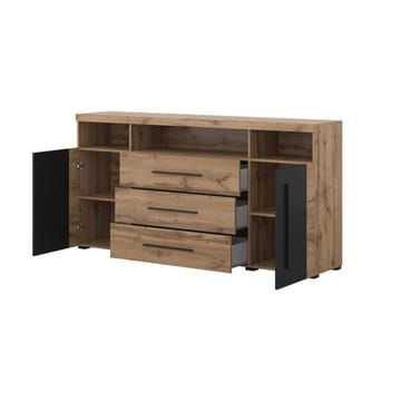 Skänk Roger 2 Dörrar med 3 Lådor - Wotan Ek, 182 cm - Förvaring - Förvaringsmöbler - Sideboard & skänk