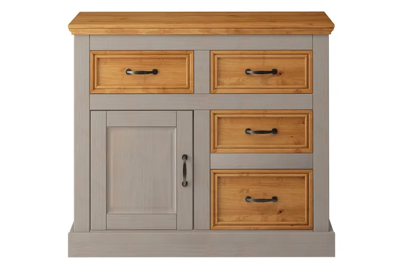 Skänk Selma 100x38x87 cm, Grå/Fl�äck/Vax - 100x38x87 cm, Grå/Fläck/Vax - Förvaring - Förvaringsmöbler - Sideboard & skänk