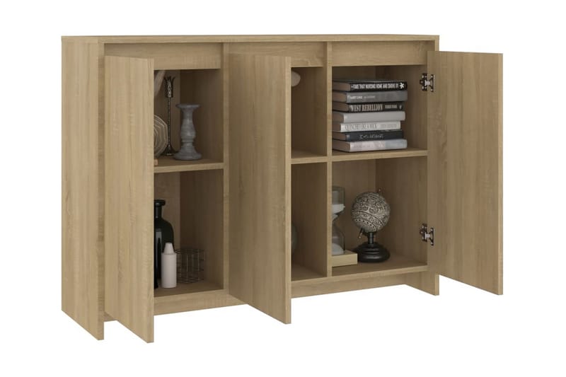 Skänk sonoma-ek 102x33x75 cm spånskiva - Ek - Förvaring - Förvaringsmöbler - Sideboard & skänk