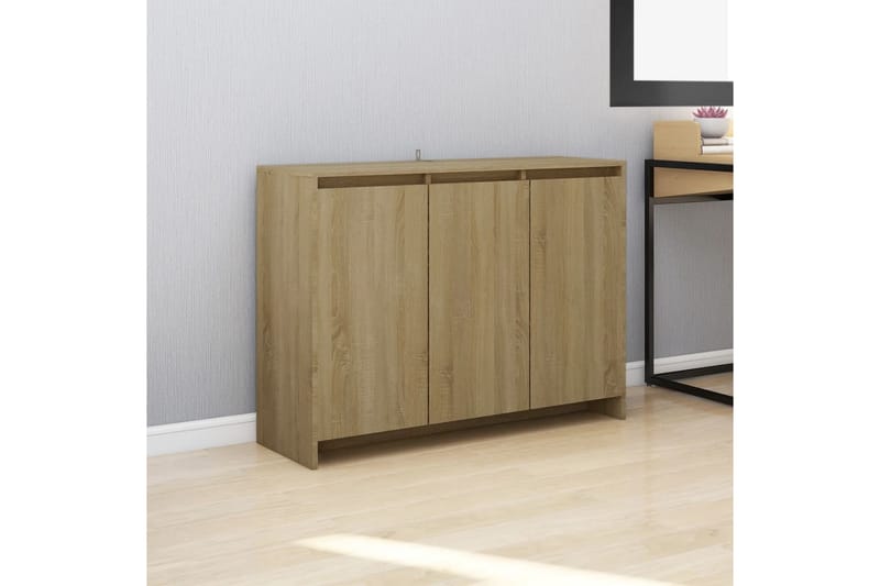 Skänk sonoma-ek 102x33x75 cm spånskiva - Ek - Förvaring - Förvaringsmöbler - Sideboard & skänk