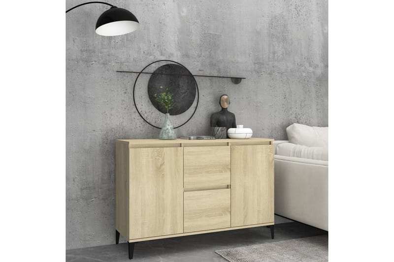 Skänk sonoma-ek 104x35x70 cm spånskiva - Ek - Sideboard & skänk