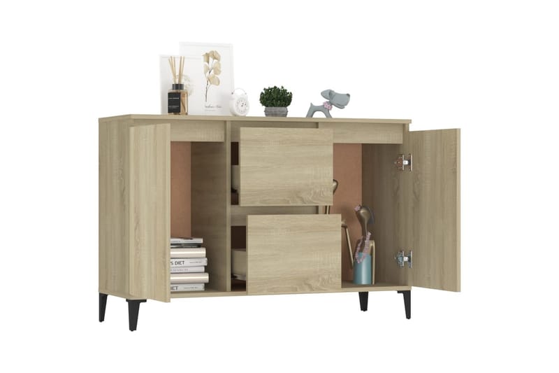 Skänk sonoma-ek 104x35x70 cm spånskiva - Ek - Sideboard & skänk