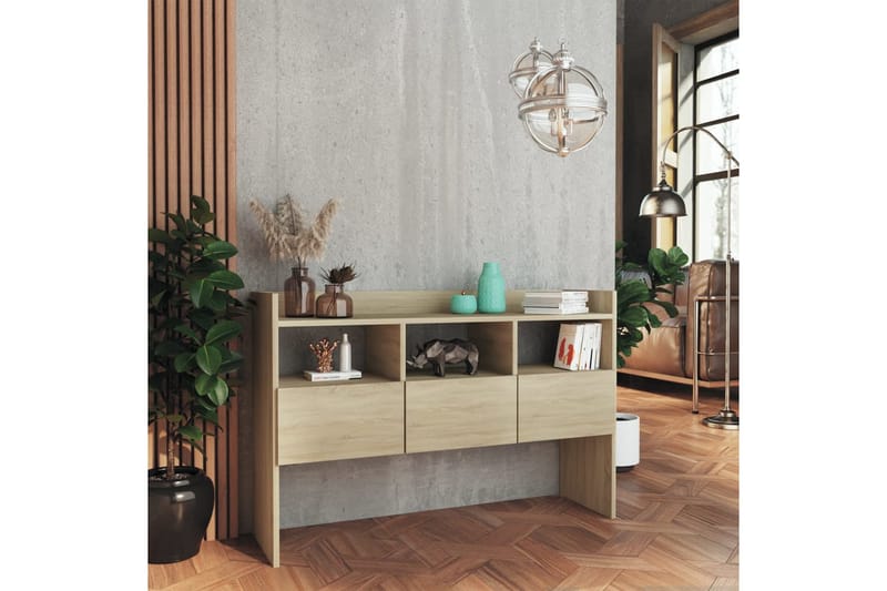 Skänk sonoma-ek 105x30x70 cm spånskiva - Brun - Sideboard & skänk