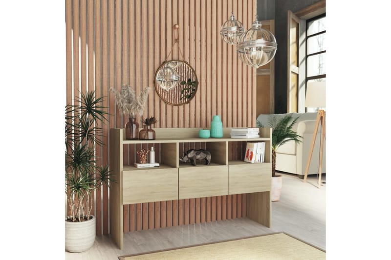 Skänk sonoma-ek 105x30x70 cm spånskiva - Brun - Förvaring - Förvaringsmöbler - Sideboard & skänk