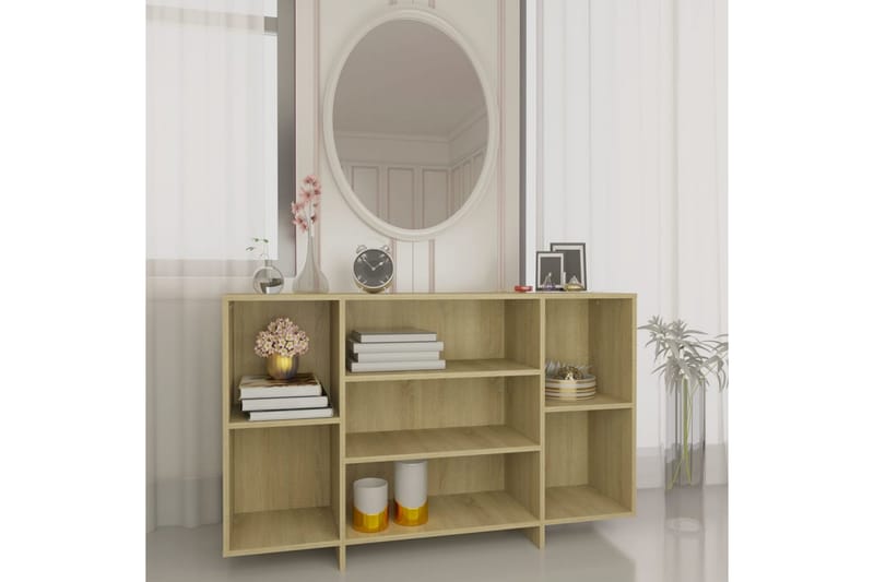 Skänk sonoma-ek 120x30x75 cm spånskiva - Beige - Sideboard & skänk