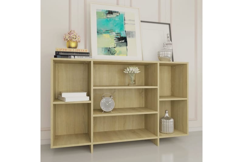 Skänk sonoma-ek 120x30x75 cm spånskiva - Beige - Sideboard & skänk