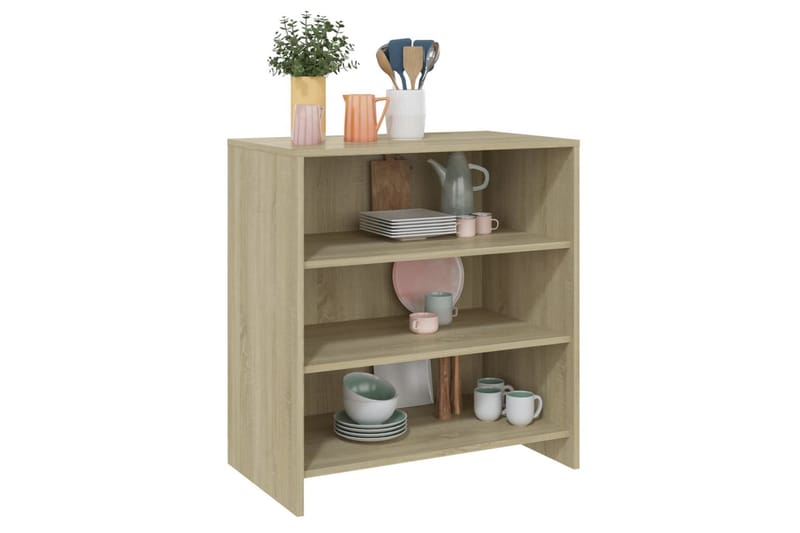 Skänk sonoma-ek 70x40,5x75 cm spånskiva - Ek - Förvaring - Förvaringsmöbler - Sideboard & skänk