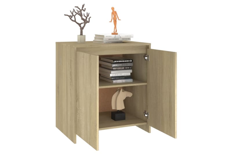 Skänk sonoma-ek 70x40x73,5 cm spånskiva - Beige - Förvaring - Förvaringsmöbler - Sideboard & skänk
