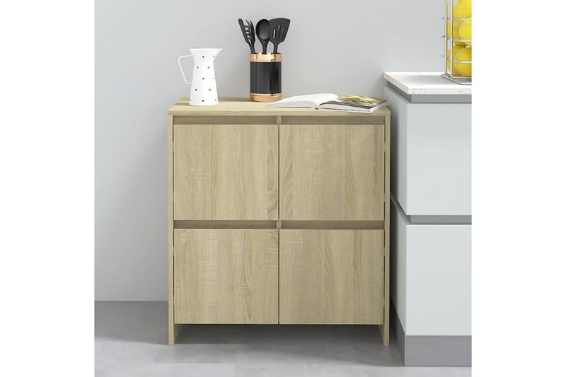 Skänk sonoma-ek 70x41x75 cm spånskiva - Ek - Förvaring - Förvaringsmöbler - Sideboard & skänk