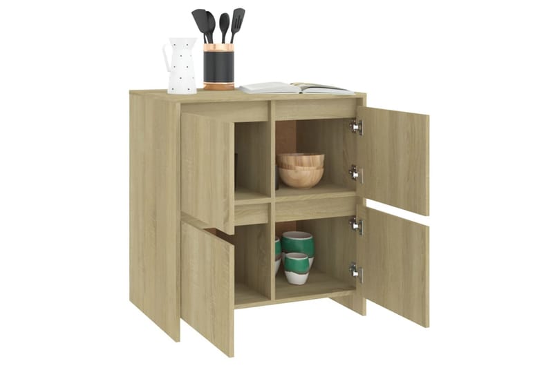 Skänk sonoma-ek 70x41x75 cm spånskiva - Ek - Förvaring - Förvaringsmöbler - Sideboard & skänk