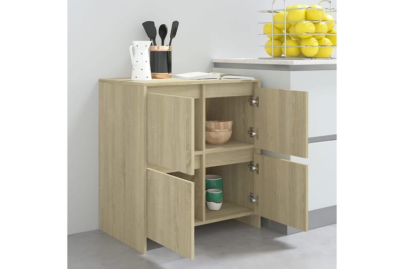 Skänk sonoma-ek 70x41x75 cm spånskiva - Ek - Förvaring - Förvaringsmöbler - Sideboard & skänk