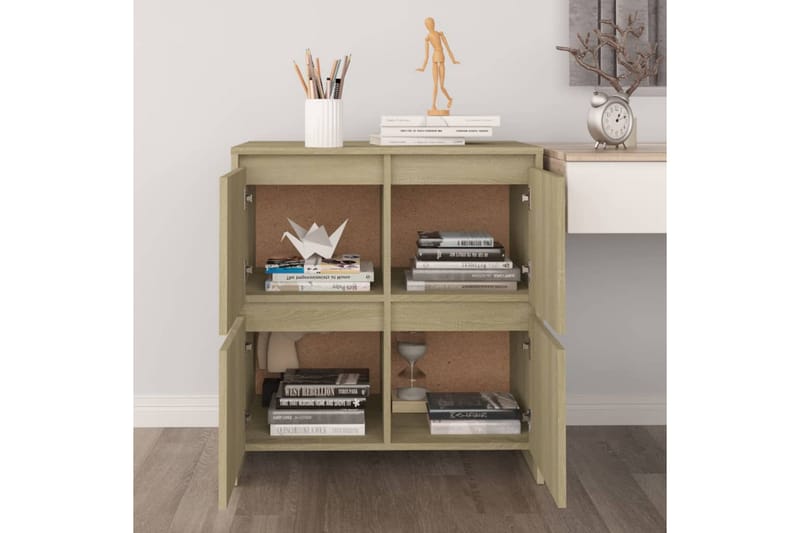 Skänk sonoma-ek 70x41x75 cm spånskiva - Ek - Förvaring - Förvaringsmöbler - Sideboard & skänk
