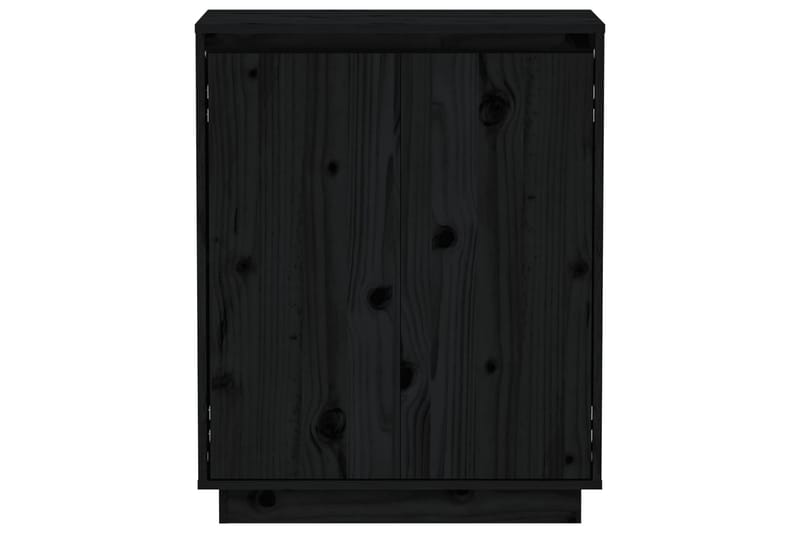 Skänk svart 60x34x75 cm massiv furu - Svart - Förvaring - Förvaringsmöbler - Sideboard & skänk
