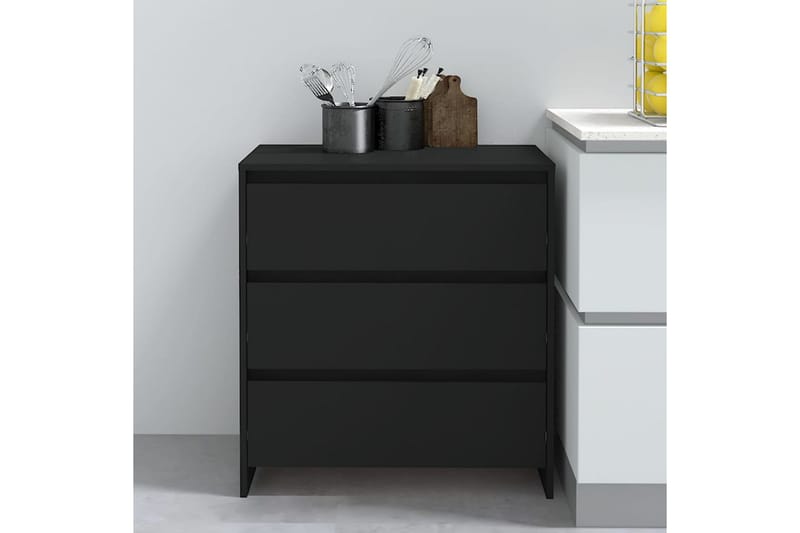 Skänk svart 70x41x75 cm spånskiva - Svart - Sideboard & skänk