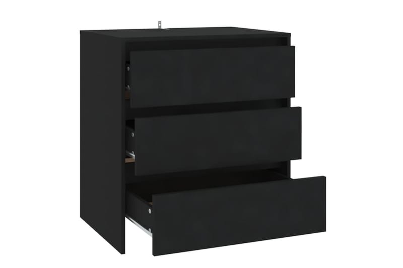 Skänk svart 70x41x75 cm spånskiva - Svart - Förvaring - Förvaringsmöbler - Sideboard & skänk