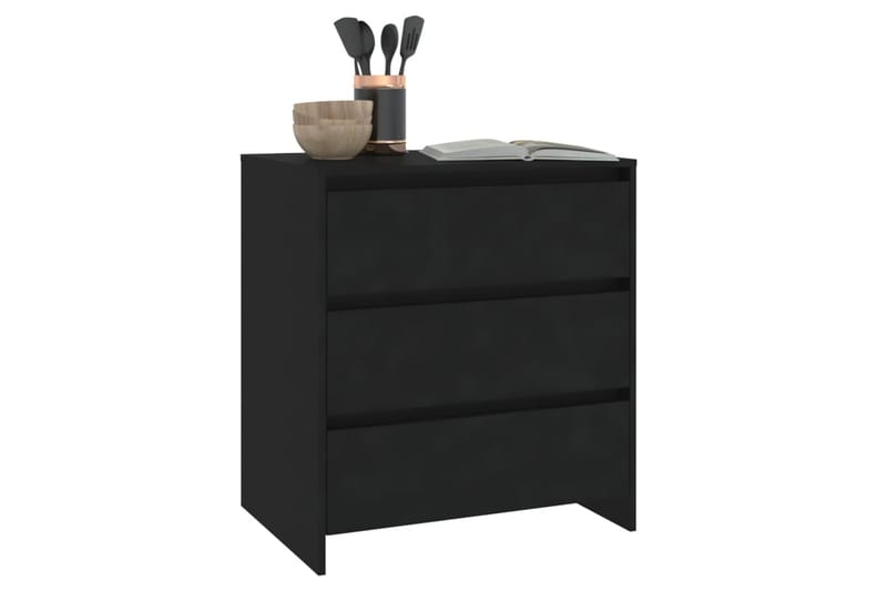 Skänk svart 70x41x75 cm spånskiva - Svart - Förvaring - Förvaringsmöbler - Sideboard & skänk