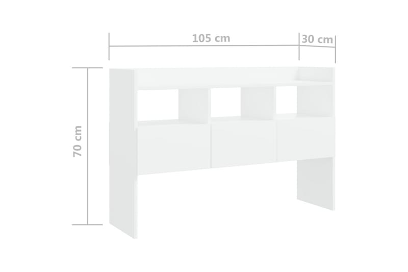 Skänk vit 105x30x70 cm spånskiva - Vit - Sideboard & skänk