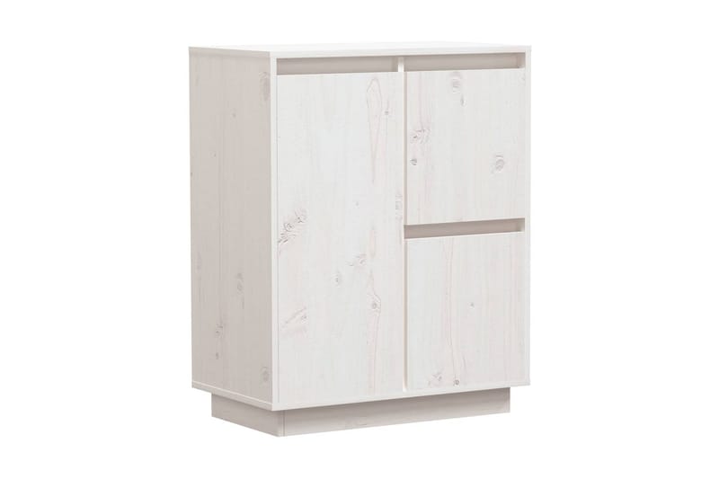 Skänk vit 60x34x75 cm massiv furu - Vit - Sideboard & skänk