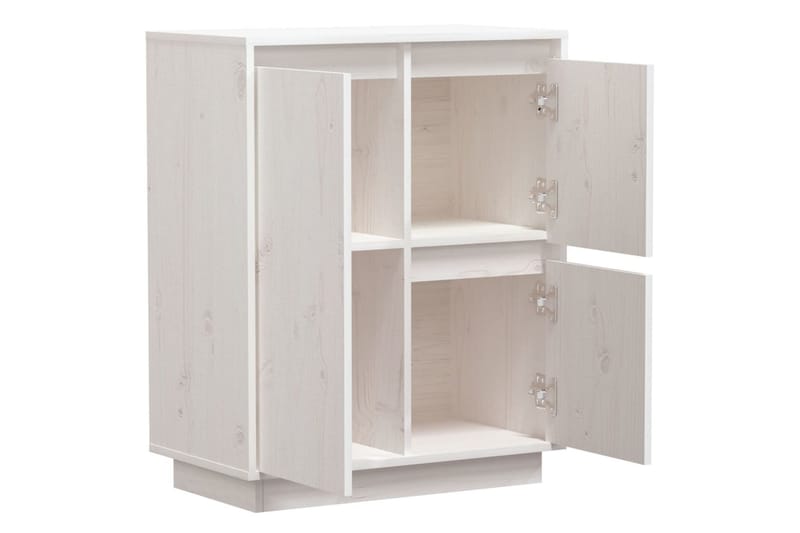 Skänk vit 60x34x75 cm massiv furu - Vit - Förvaring - Förvaringsmöbler - Sideboard & skänk