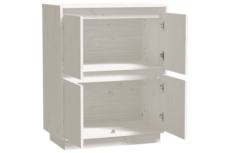 Skänk vit 60x34x75 cm massiv furu - Vit - Förvaring - Förvaringsmöbler - Sideboard & skänk