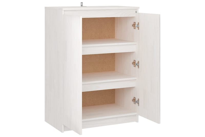 Skänk vit 60x36x84 cm massivt furuträ - Vit - Förvaring - Förvaringsmöbler - Sideboard & skänk