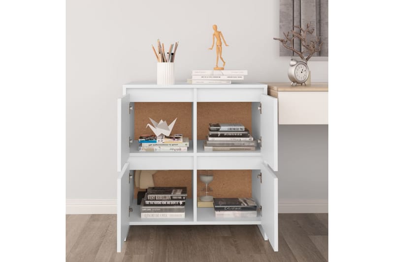 Skänk vit 70x41x75 cm spånskiva - Vit - Förvaring - Förvaringsmöbler - Sideboard & skänk
