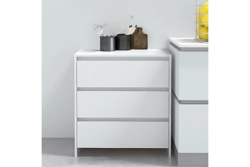 Skänk vit 70x41x75 cm spånskiva - Vit - Sideboard & skänk