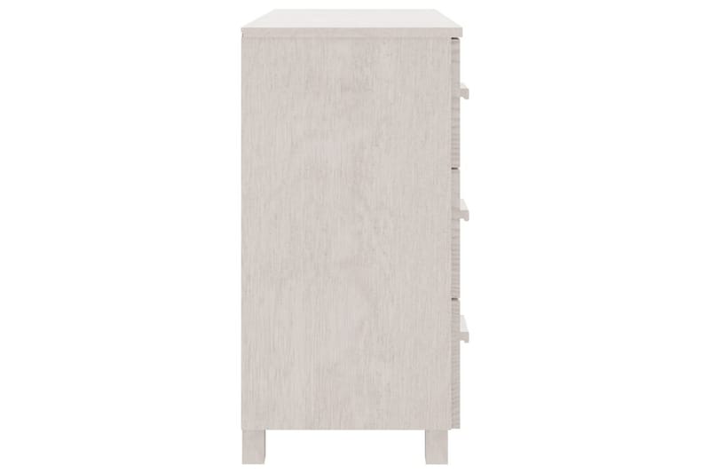 Skänk vit 90x40x80 cm massiv furu - Vit - Sideboard & skänk