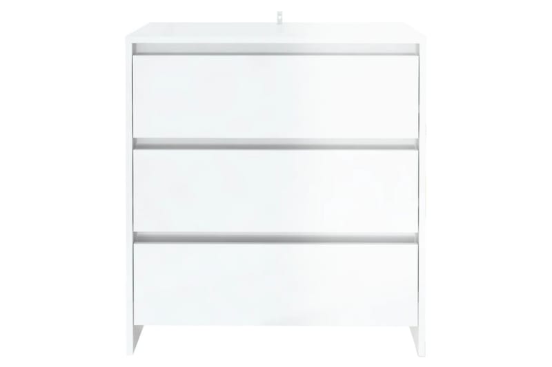 Skänk vit högglans 70x41x75 cm spånskiva - Vit högglans - Förvaring - Förvaringsmöbler - Sideboard & skänk