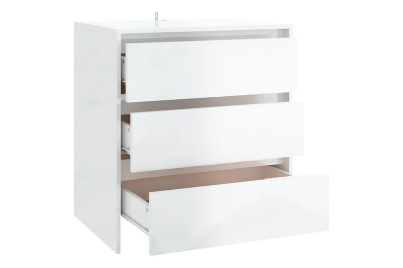 Skänk vit högglans 70x41x75 cm spånskiva - Vit högglans - Förvaring - Förvaringsmöbler - Sideboard & skänk